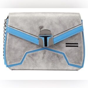 Loungefly Jango Fett Crossbody Bag Purse‎ Chain Strap Disney Star Wars New w Tag